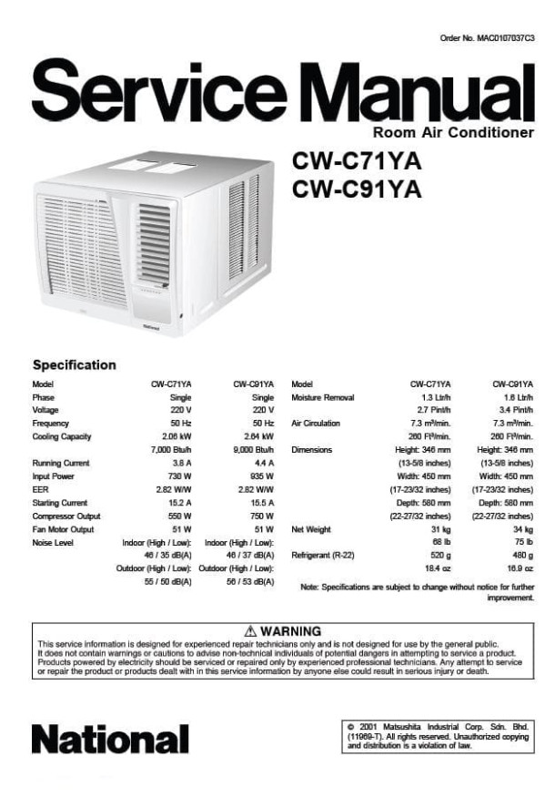 CW-C71YA, CW-C91YA